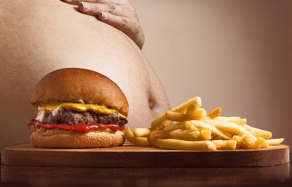 Fettleber Übergewicht Essen Fast Food
